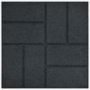 Pathway Stones 6 pcs Black 40.5 x 40.5 x 2 cm Rubber