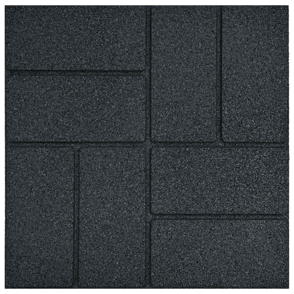 Pathway Stones 6 pcs Black 40.5 x 40.5 x 2 cm Rubber