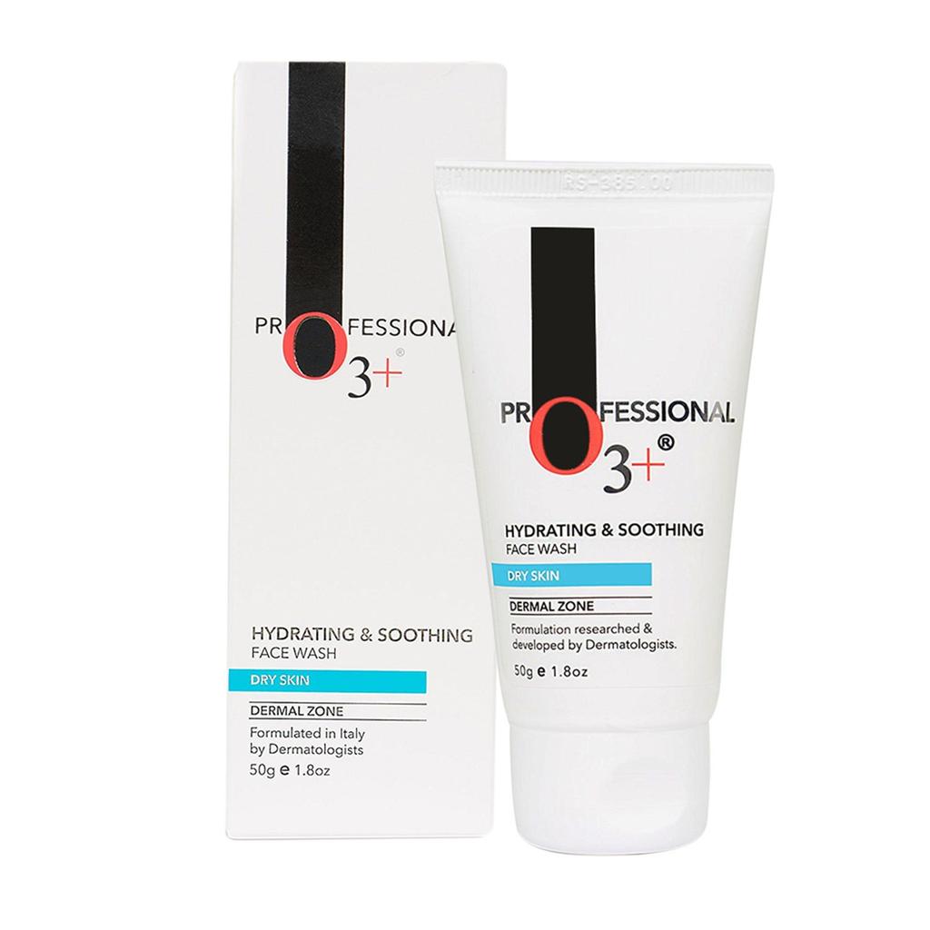 O3+ Hydrating & Soothing Face Wash with Aloe Vera and Cucumber Extracts 50g Pack for Soft Radiant Skin