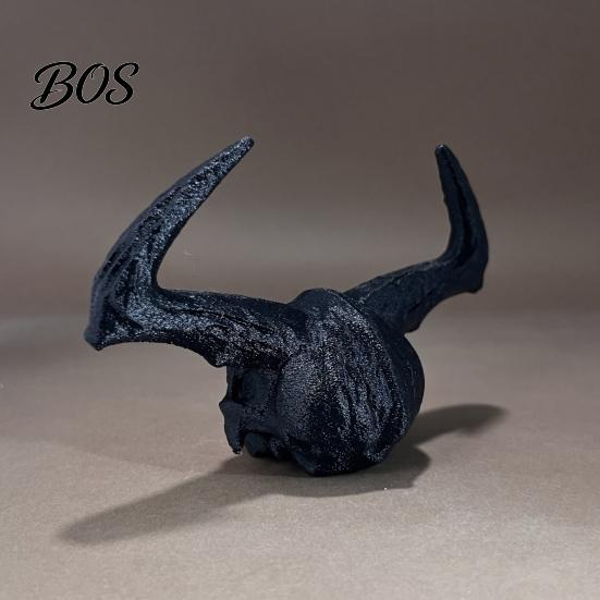 Creepy Skull Decoration 3D Printed Giant Figurine, Gothic Flame Statue Statue, Halloween Party Sculpture for Home Figure