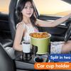 Многофункциональный автомобильный держатель для стаканов 2 в 1, адаптер для расширения объема напитков, подставка-лоток, вращающаяся на 360 градусов, органайзер, нескользящая