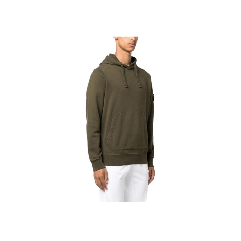 Stone Island Logo Hoodie Brown Men Tops 791564151-V0058