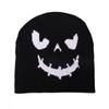 Зимняя шапка унисекс, забавная вязаная шапка-тыква, шапка-бини на Хэллоуин, шапки-бини Skullies, персонализированный чепчик, теплые толстые шапки-пуловеры