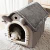 Cute Winter Closed Warm House Cat Kennel Pet Bed Cat Bed Puppy Nest