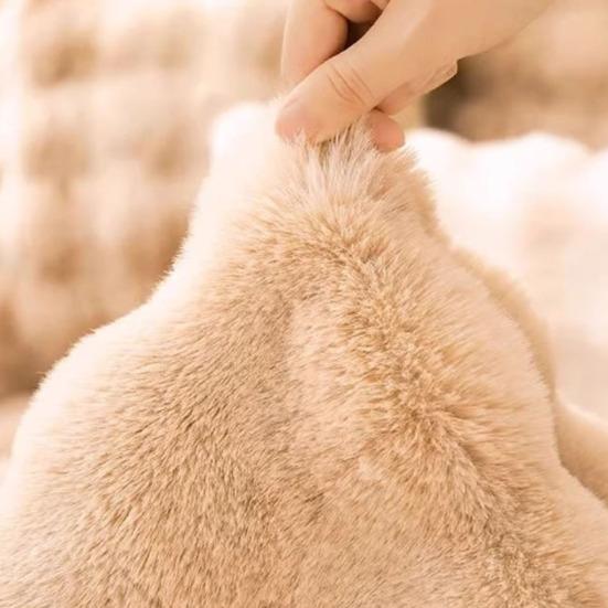 Плюшевое одеяло для питомца, толстый ортопедический коврик для собаки и кошки, водонепроницаемая подкладка, нескользящее дно, съемный моющийся чехол, защита от проливания для лежанки питомца