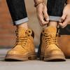 Модные винтажные мужские ботильоны на платформе из натуральной кожи, осенние британские ботинки челси, уличные нескользящие повседневные рабочие ботинки, ботинки для мужчин