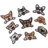 9 шт. самоклеящиеся милые нашивки с собаками, милые вышитые аппликации щенков для палатки