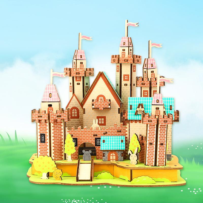 3D Деревянный Пазл Колесо Обозрения - Развивающий DIY Подарок для Детей