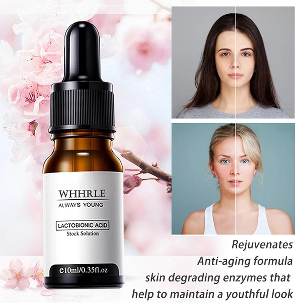 Сыворотка Антивозрастная сыворотка с лактобионовой кислотой Увлажняющая сыворотка для удаления морщин Подтяжка морщин Укрепляющая сыворотка для лица