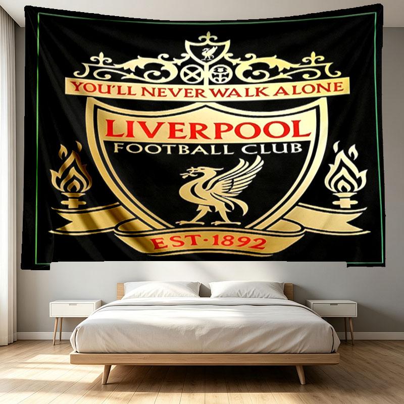 Liverpool F.C Print Tapestry - Portable Wall Decor Cloth, for Home, Dorm, Travel, Bedroom, Living Room - Ideal Birthday Housewarming Gift