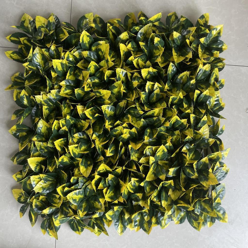 50×50cm Artificial Green Plant Wall - Plastic Vertical Garden, Fake Flower Wall, Synthetic Turf Background