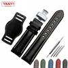The First Layer Cowhide Genuine Leather Bracelet 18mm 20mm 21mm 22mm Watch Strap Matte Watchband With Mat Wine Wristwatches Band