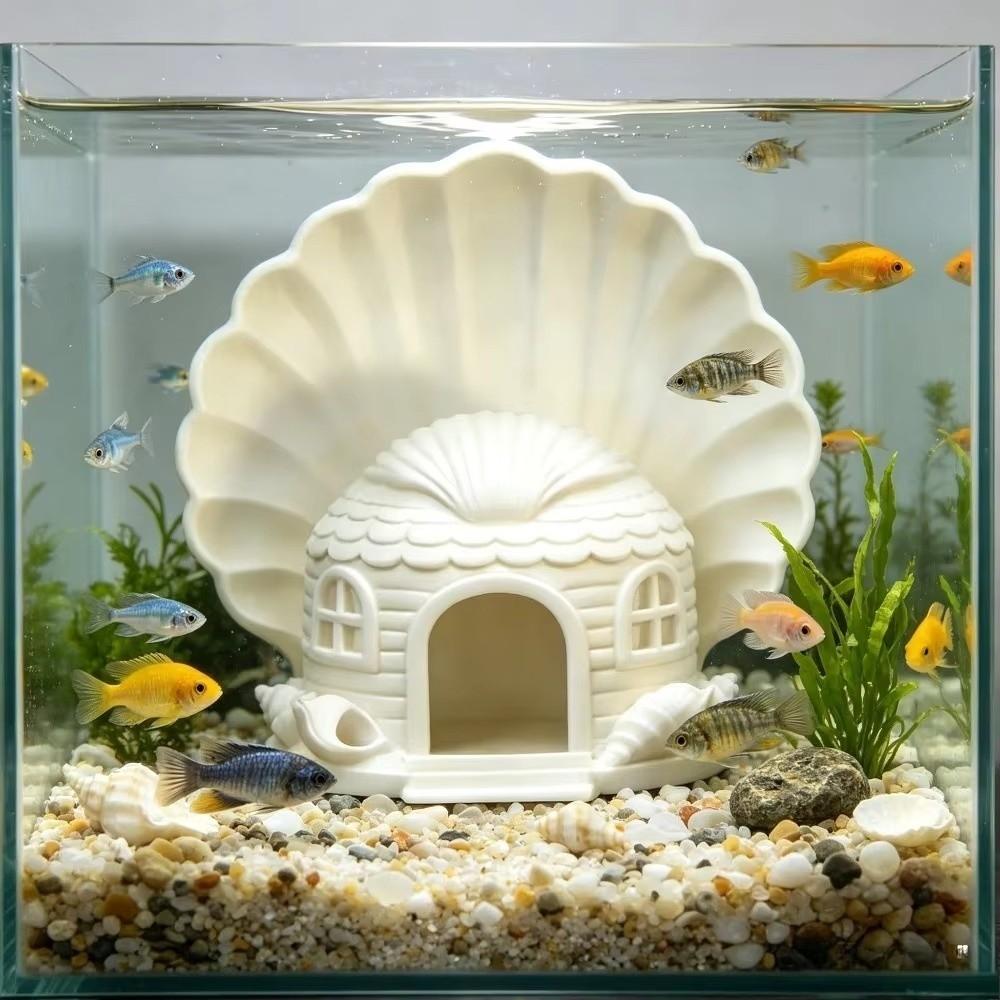 Plastic Aquarium Cave Ornament 3D Printed Fish Tank Hideaway Betta Shelter Living Room