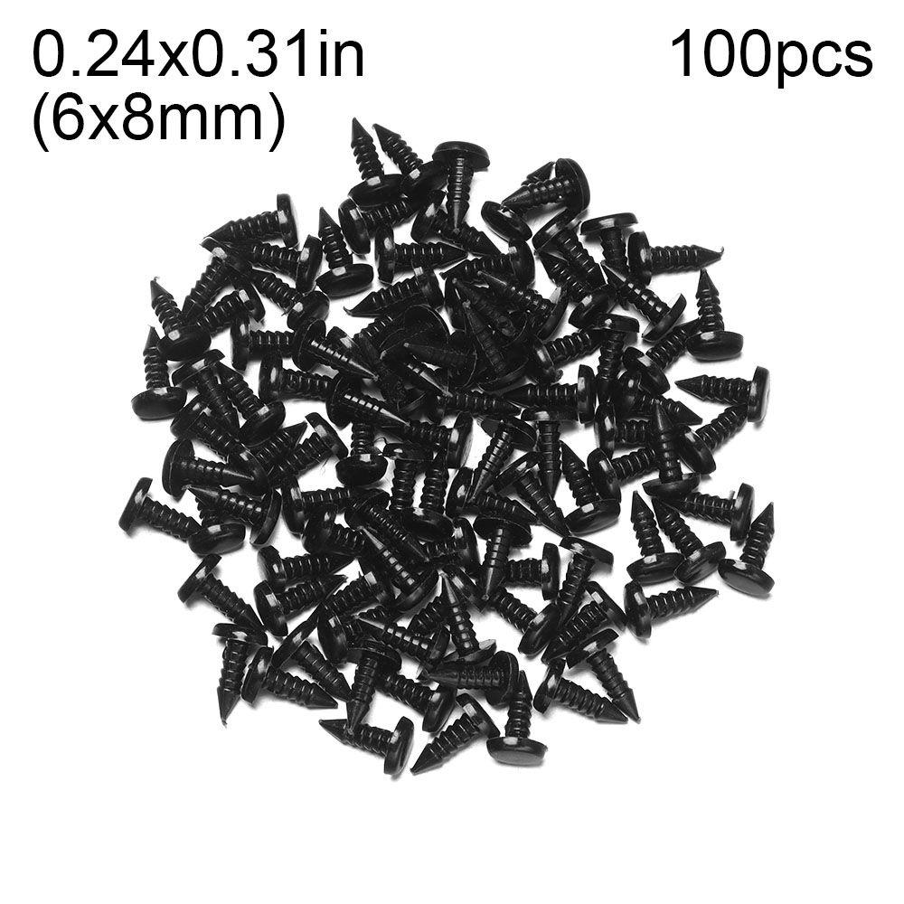 50/100pcs Crafts Plastic Oval Dog Noses Threaded Animals Eyes For DIY Dolls Toys Cute Bear Buttons Toy DIY Safety Doll Accessory