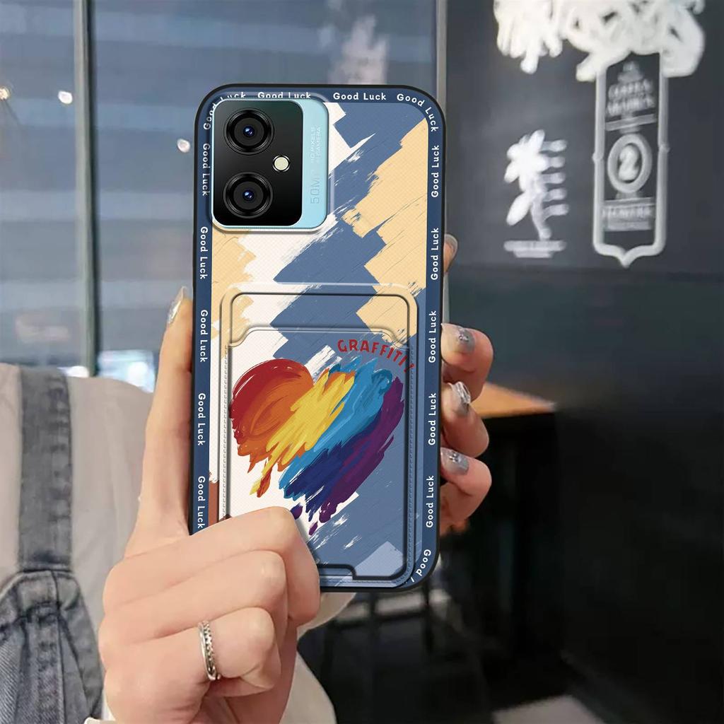 Soft Case Graffiti Phone Case For Blackview Oscal C70 Waterproof Dirt-resistant Card Sleeve Full Wrap Anti-knock TPU