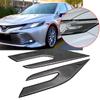 Carbon Fiber Front Headlight Side Marker Lamp Eyebrow Eyelid Eye Edge Cover Sticker Trim Decals For Toyota Camry