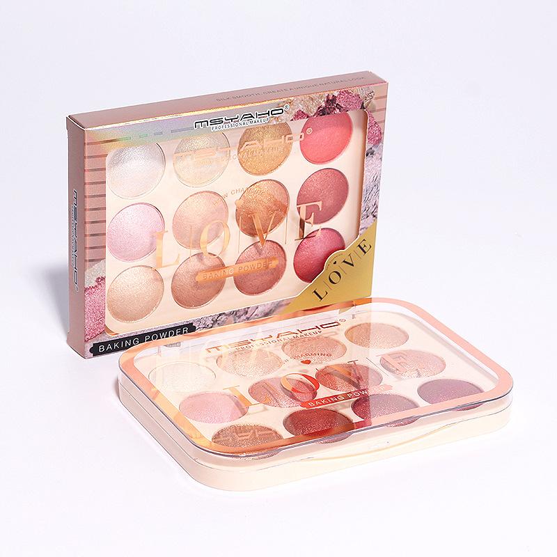 Sweet Eyes Palette Makeup Twelve Colors Fine Flash Eyeshadow Palette Matte Long-lasting Color Development Sweat Eyeshadow Palette Makeup Supplies