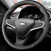 Ручная работа Черная искусственная кожа Чехол на руль автомобиля Для Chevrolet Malibu XL 2016 2017 Equinox 2017 2018 Buick Velite 5