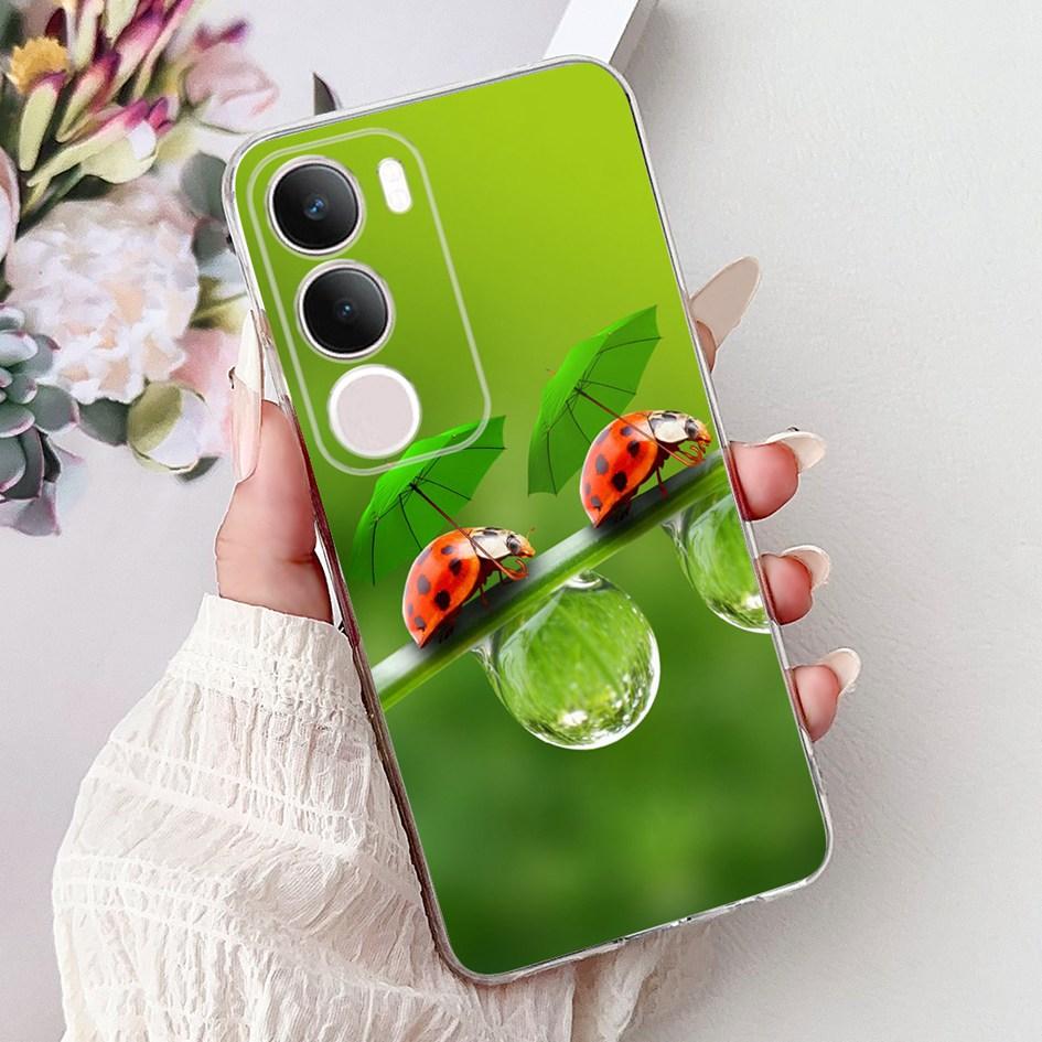 Silicone Case For Vivo Y19s V2419 Cover Lovely Cat Butterfly Cartoon Soft Back Protective Shell For Vivo Y19s 4G Y 19s TPU Coque
