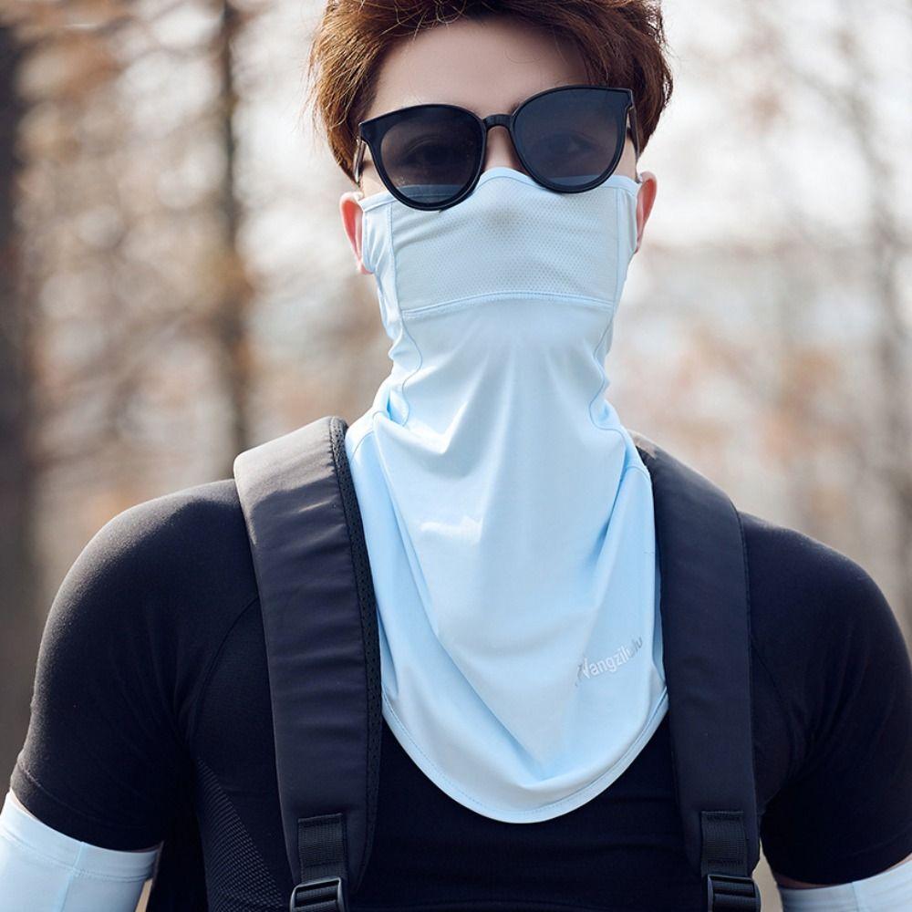 Veil Sun Protection Summer Sunscreen Mask Womne Neckline Mask Men Fishing Face Mask Ice Silk