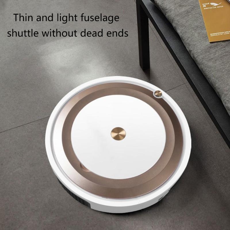 Mini Wireless Auto Robotic Vacuums With Cleaning Timer No Dead Ends Super Quiet Wet/Dry Use for All Flat Floor