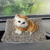Plush Simulation Cat Home Car Stuffed Toy Embedded Decor Bamboo Charcoal Bag