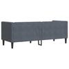 Vidaxl Sofa Chesterfield Z Wałkami, Trzyosobowa, Ciemnoszara, Aksamit
