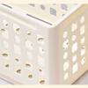 Storage Box Foldable Stackable Organizer with Ventilated Hollow Design Space Saving Storage Bin for Household Travel