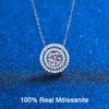 Certified Moissanite Necklace Lab Diamond Double Halo Pendant Necklace For Women 14K Gold Plated Silver Fine Jewelry 1CT 2CT