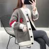 Fashion Spring Korean Version Loose Sweater Knitted Women Sweater Autumn Lazy Sweater Coat.