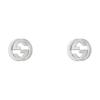 Серьги из блестящего серебра 925 пробы с узором Interlocking G Double G для женщин 479227-J8400-8106