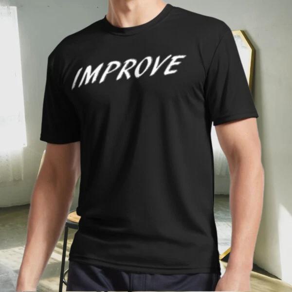 Новая рубашка Improve, Вдохновляющее слово, Активный логотип, Футболка, Забавная, Размеры от S до 5XL