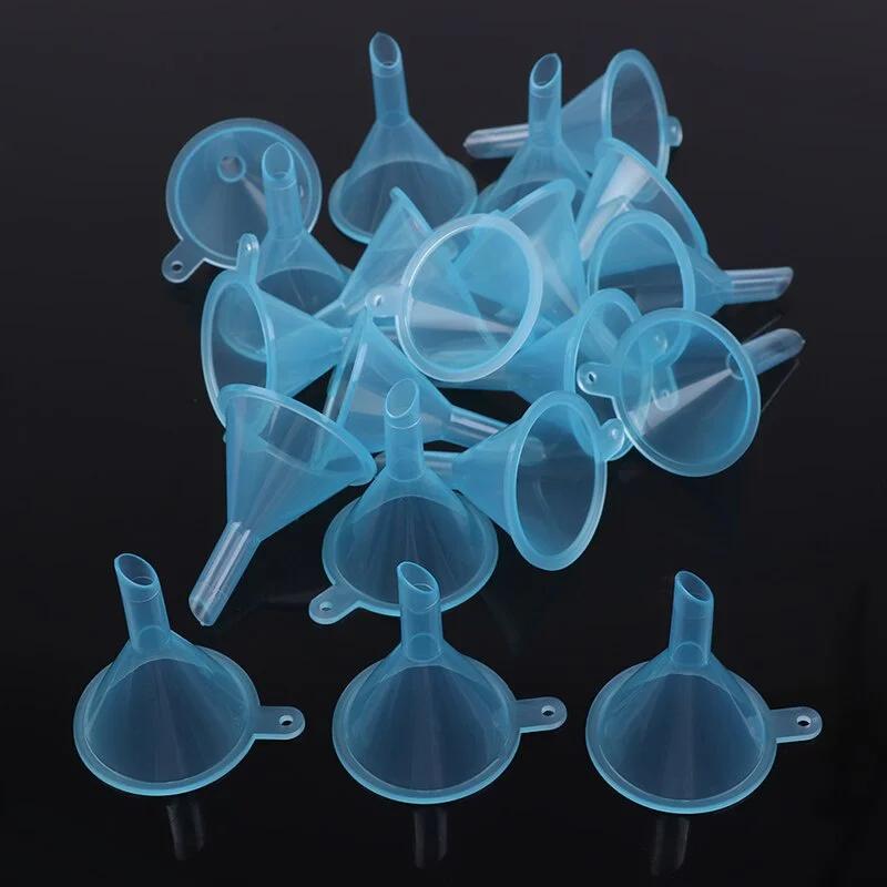 20pcs/lot Small Plastic for Perfume Diffuser Bottle Mini Liquid Oil Funnels Lab Tools
