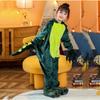 Dinosaur Kigurumi Pajamas Animal Cosplay Costume Kids Boys Girls Onesie Winter Warm Sleepwear with Slippers Gloves