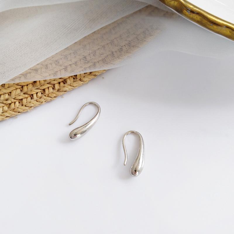 ANENJERY Индивидуальные серьги с каплями воды, серебряные серьги из розового золота, серебряные маленькие милые серьги для женщин и девочек, подарки S-E1160