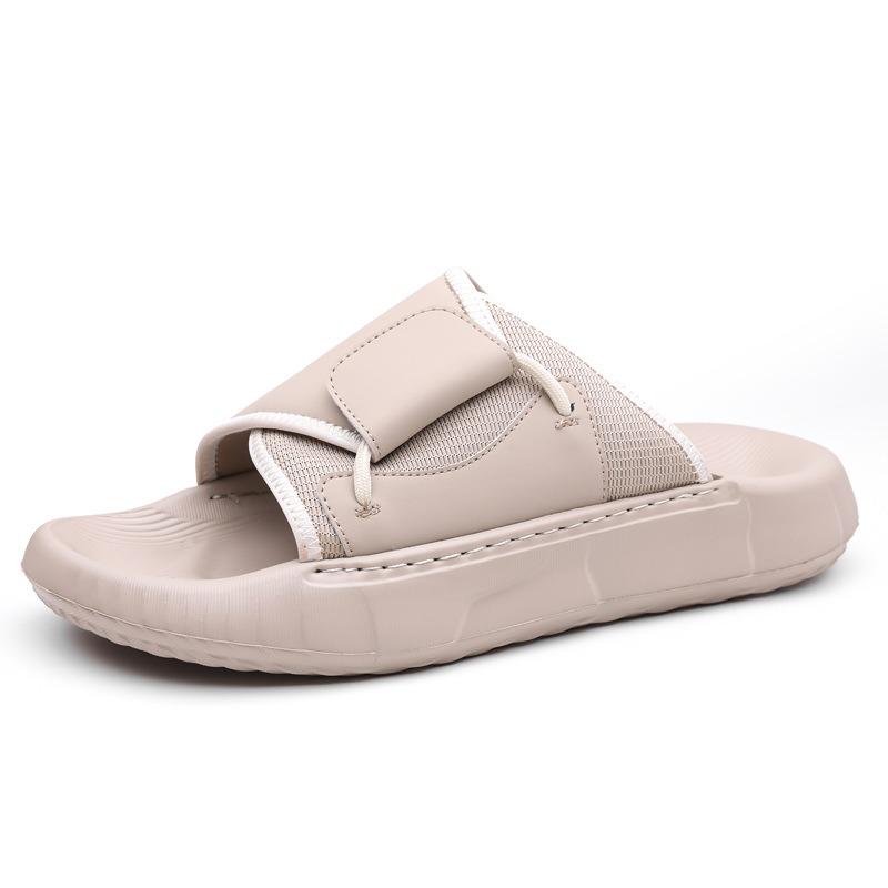 Slippers Men's New Summer Thick-soled Non-slip One-word Sandals Men's Soft-soled Beach Shoes, Trendy