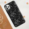 Черный чехол-бандана с бесшовным узором для iPhone 12 Pro Max 13 mini для iPhone XR XS X SE 2020 7 8 Plus 11 Pro Max