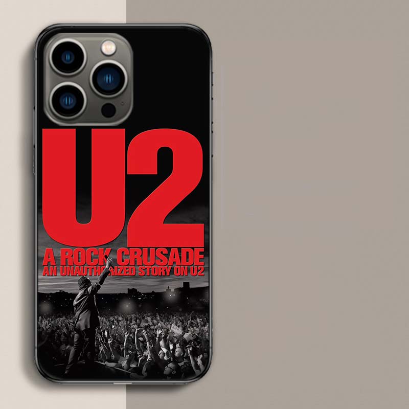 Чехол для телефона Band U2 для iPhone 17 Air 15 Pro 14 Plus 16 Pro Max 12 13 Mini 11 16E X XS Чехол Милый Fundas