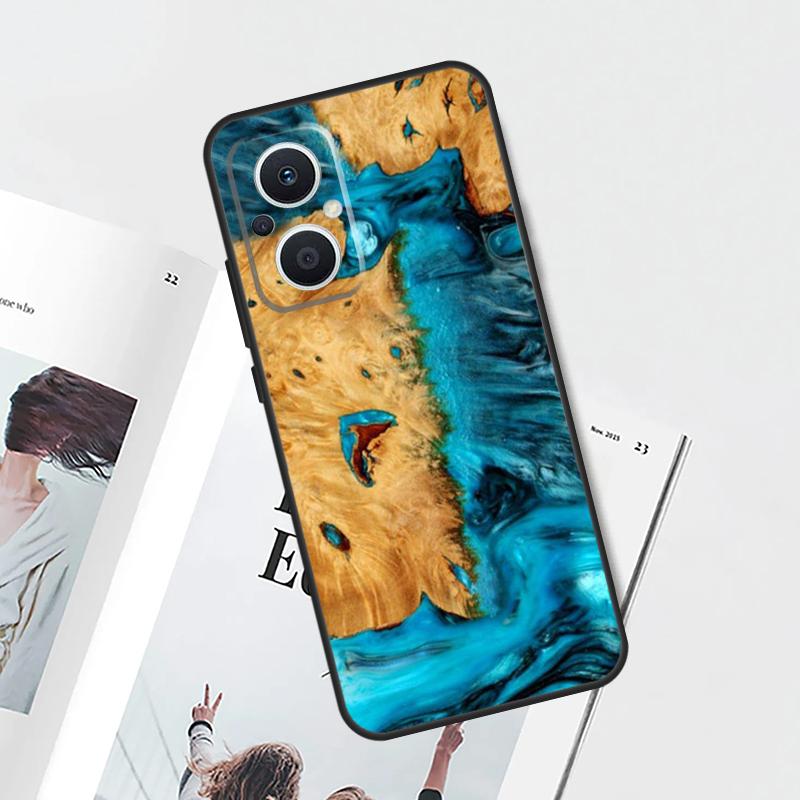 Гибридный чехол из дерева и смолы для OPPO Find X9 X5 X6 X8 Pro OPPO Reno 12F 14F 13F 11F 10 12 13 14 Pro 7 8 Lite