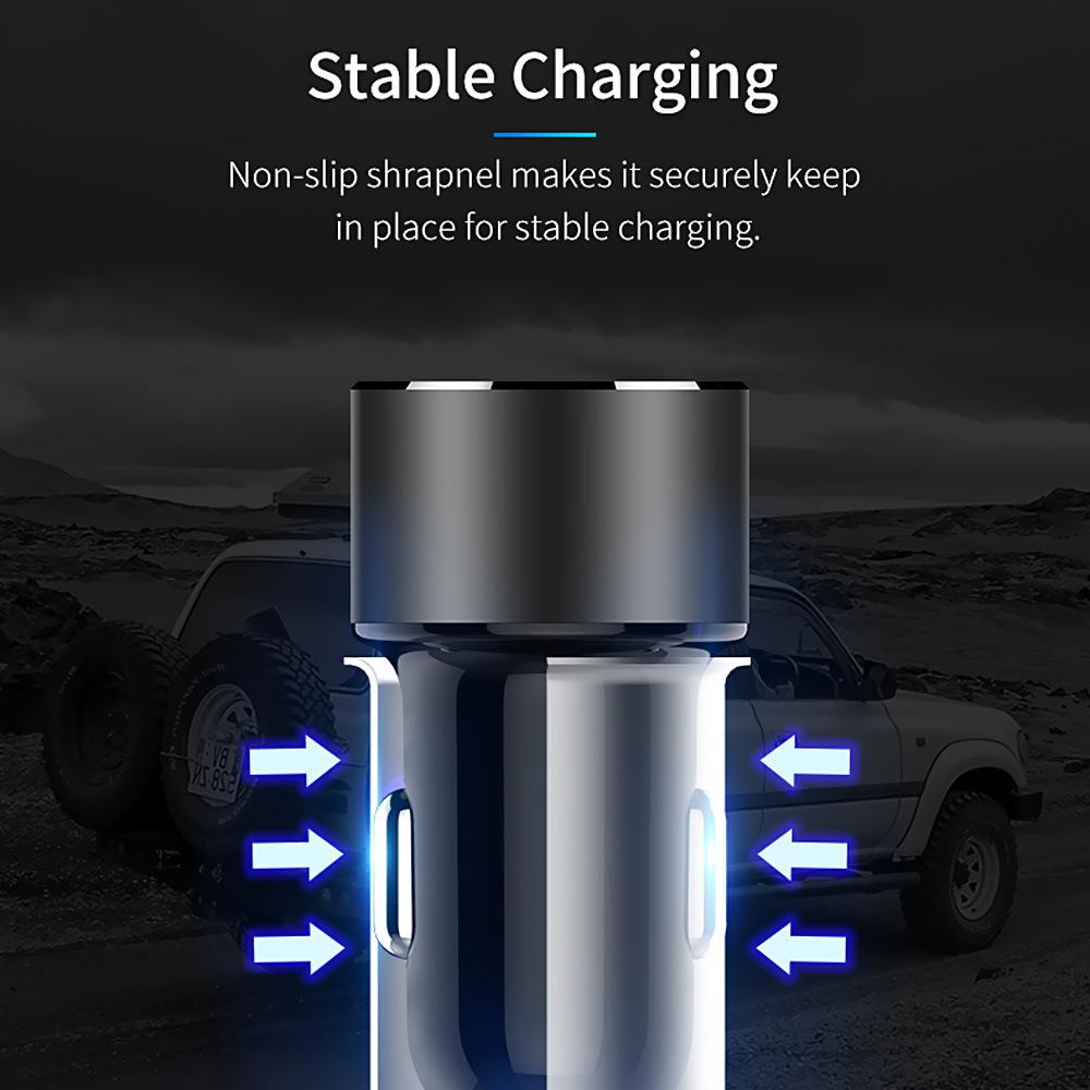 3.1a Автомобильное зарядное устройство с двумя USB-разъемами для Iphone 12 6s 7 8 11 Tablet Xiaomi Samsung S10 со светодиодным дисплеем Универсальное автомобильное зарядное устройство для мобильного телефона