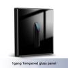 Wall Light Switch Panel Tempered Glass International Switch Self-reset 1/2/3/4 Gang 1/2 Way LED Indicator Piano Key Wall Panel
