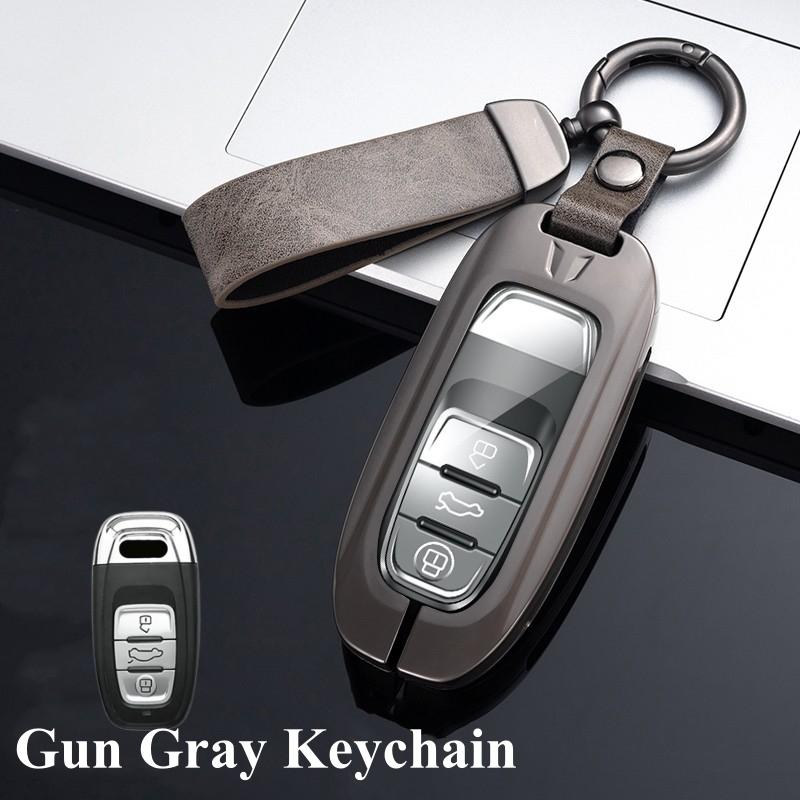 Металлический цинковый чехол для ключей от машины для A1 A3 8P 8L A4 A5 B6 B7 A6 A7 C5 C6 4F Q3 Q5 Q7 Q8 TT S3 S4 S6 RS A8 Quattro 2009-2015, аксессуары