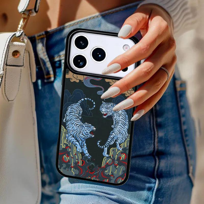 Чехол для телефона в японском стиле с тигром, кошкой и сиба-ину для iPhone 17 Air 14 15 13 12 Max, чехол для Apple 14 15 16 16e 11 Pro Max Plus