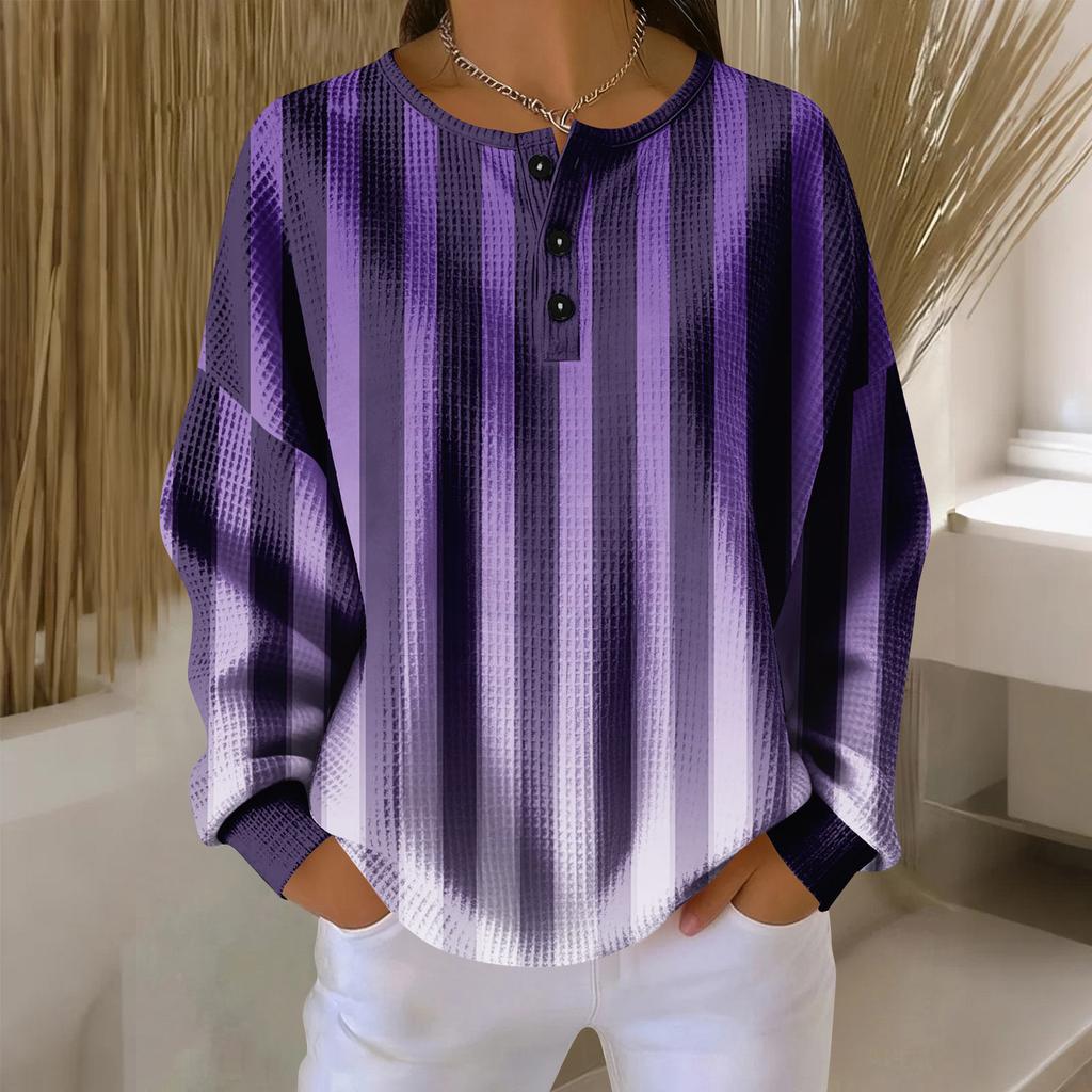 Женские повседневные рубашки с длинным рукавом, топы на пуговицах с V-образным вырезом, свободный трикотаж, осенние фавориты для женщин