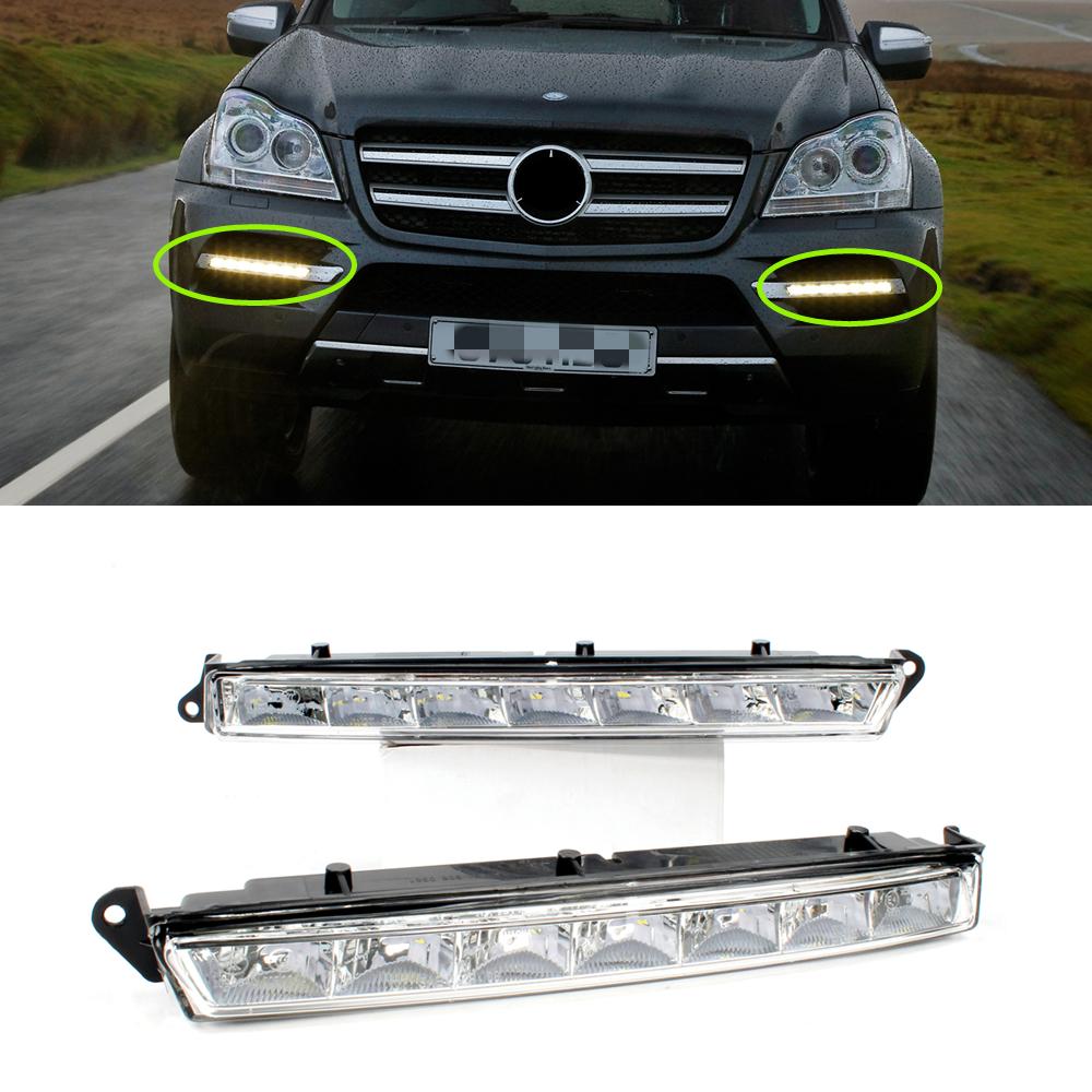 LED DRL Daytime Running Light Fog Lamp For Benz X164/X166 GL320/350/450/550 2007 2008 2009 2010 2011 2012 2013 Car Accessories