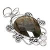 Labradorite Gemstone Handmade 925 Sterling Silver Jewelry Pendant 2.99" v6J77