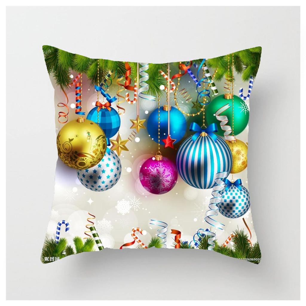 45cm Merry Christmas Cushion Cover Pillowcase Christmas Decoration Home Decor Merry New Year Christmas Decoration Pillowcase