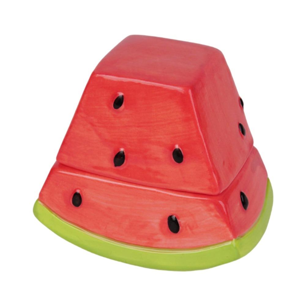 Creative Watermelon Toothpick Box Multi-functional Cute Ceramic Toothpick Jar Decorative Storage Jar Restaurant Table