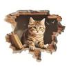 QT2021#15см Милый Кот Пробивающий Стену Креативные Декоративные Наклейки, Подходят для Различных Декораций Сцен, Таких Как Автомобили, Грузовики