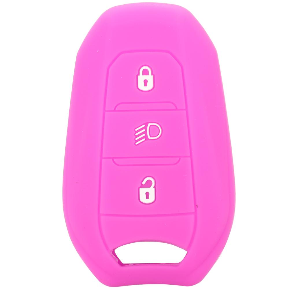 Jingyuqin Чехол-держатель для ключа-брелока автомобиля для Peugeot 208 DS3 5008 DS5 DS6 для Citroen C4 C5 X7 Силиконовая резина Смарт